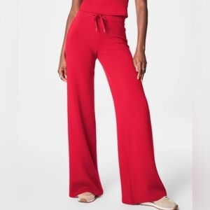 SPANX Vibrant Red Wide-Leg Pants